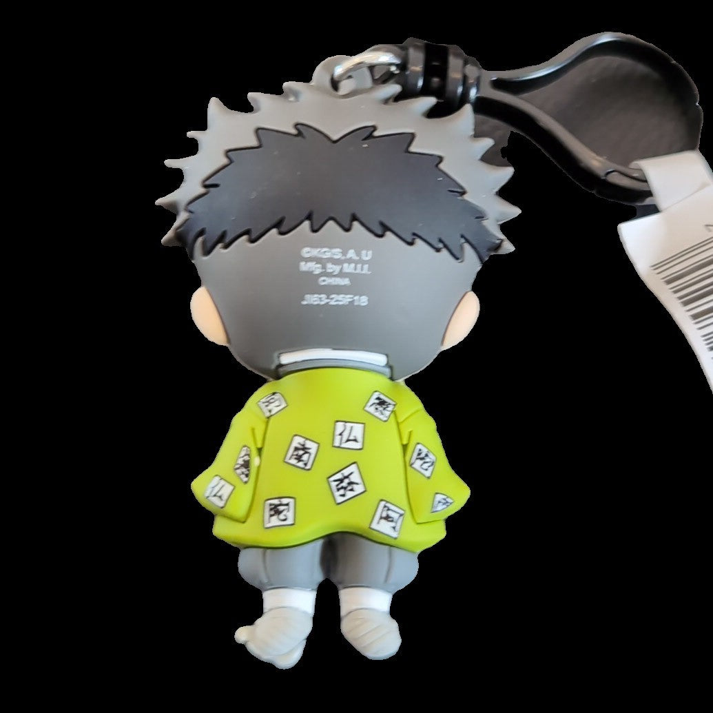 Gyomei Himejima Demon Slayer keychain by Monogram featuring 3D foam PVC design and bag clip accessory