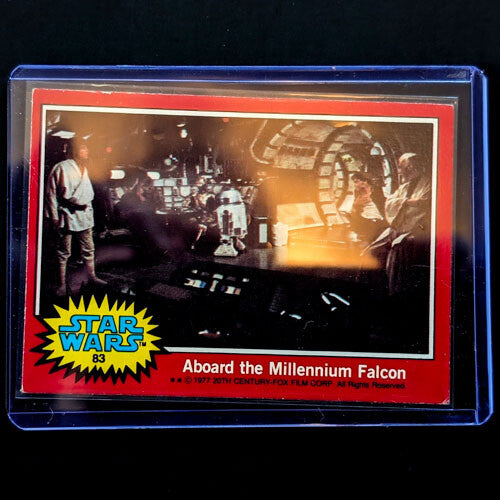 1977 Topps Star Wars trading card aboard the Millennium Falcon from Go Figment vintage collection red series