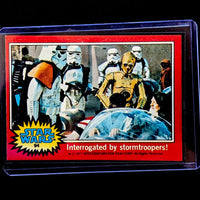 1977 Topps Star Wars trading card featuring C-3PO and stormtroopers from Go Figment vintage collection