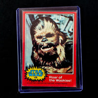 1977 Topps Star Wars trading card featuring Chewbacca Roar of the Wookiee vintage collectible from Go Figment