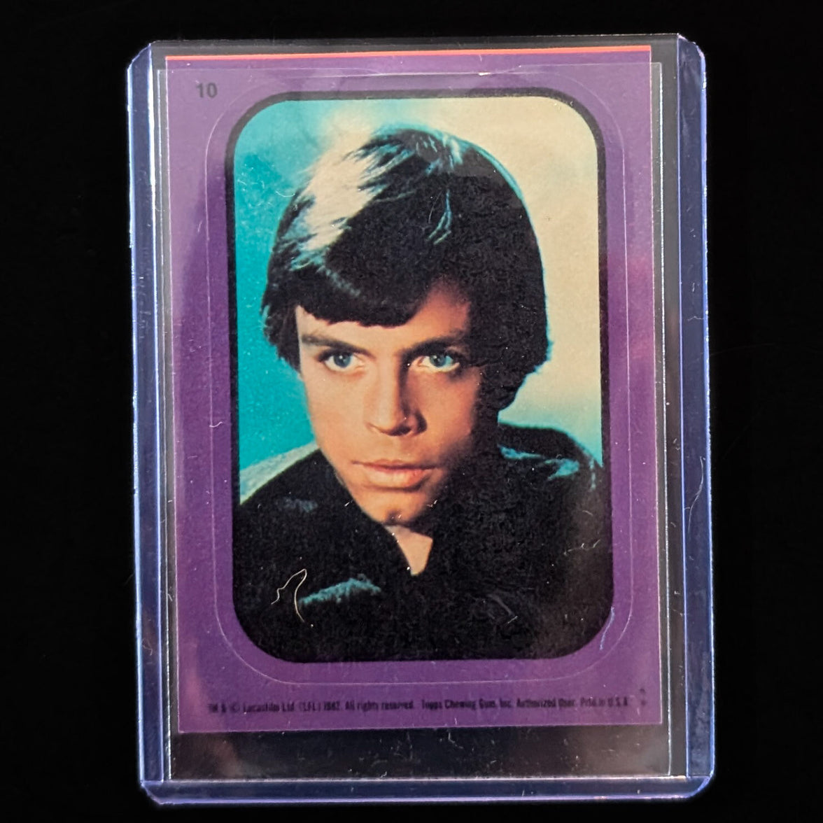 1983 Go Figment vintage Return of the Jedi Luke Skywalker sticker card in protective sleeve