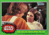 1977 Topps Star Wars trading card featuring Luke and Leia before the raid by Go Figment