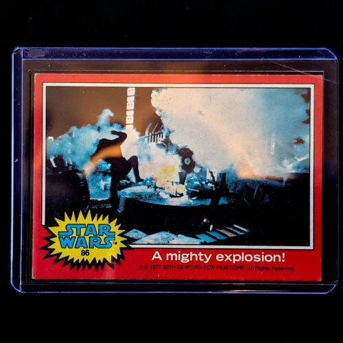 1977 Topps Star Wars trading card A mighty explosion scene vintage collectible from Go Figment collection