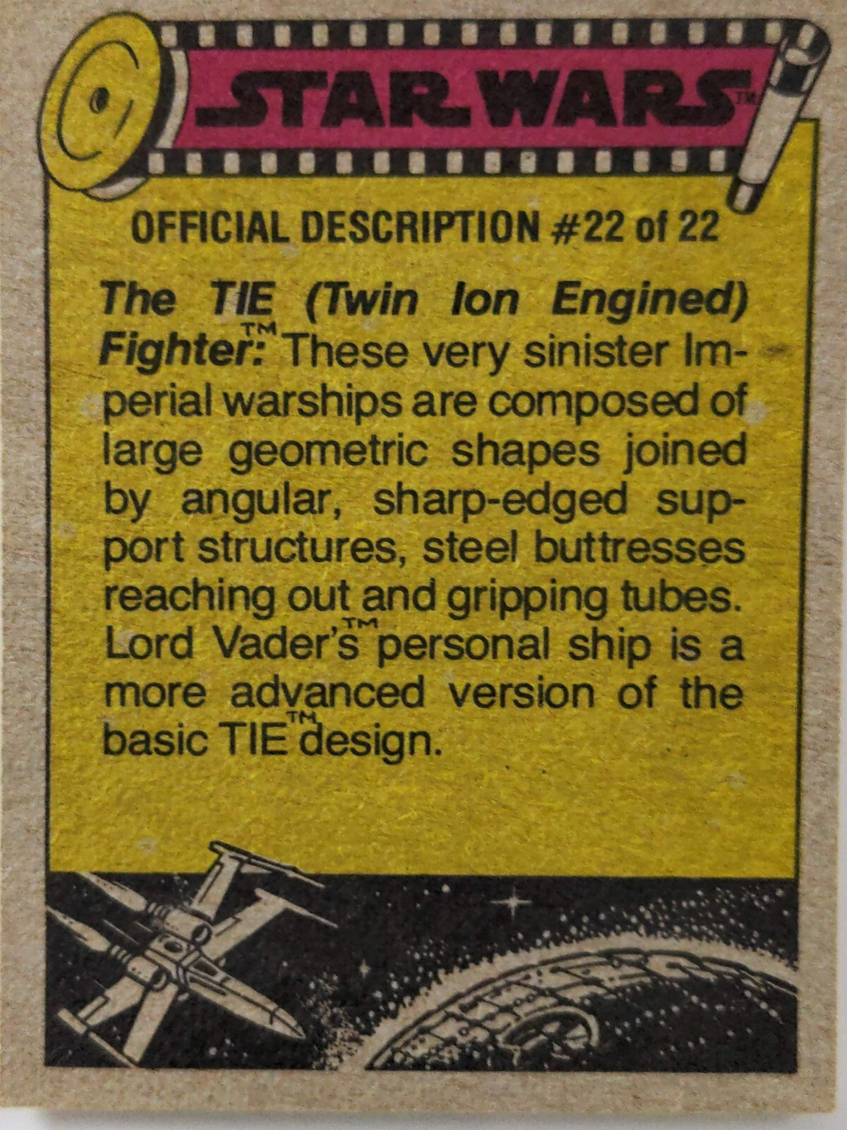 1977 TOPPS STAR WARS Trading Cards -YELLOW Series 3 - U Pick Complete Your Set