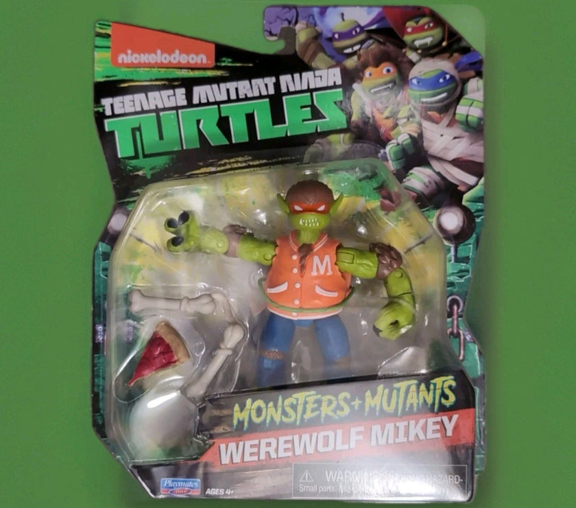 Playmates Toys Teenage Mutant Ninja Turtles Monsters and Mutants Werewolf Mikey action figure in packaging