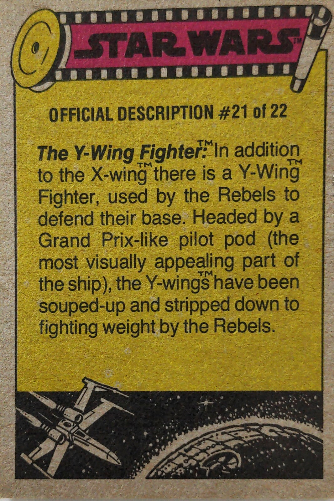 1977 TOPPS STAR WARS Trading Cards -YELLOW Series 3 - U Pick Complete Your Set