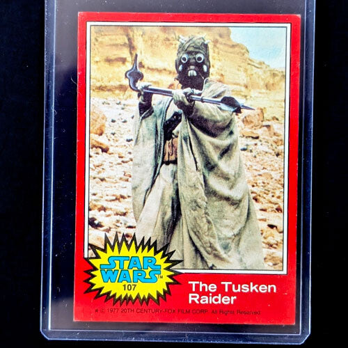 1977 Go Figment Star Wars trading card of The Tusken Raider from Red Series 2 complete your vintage set