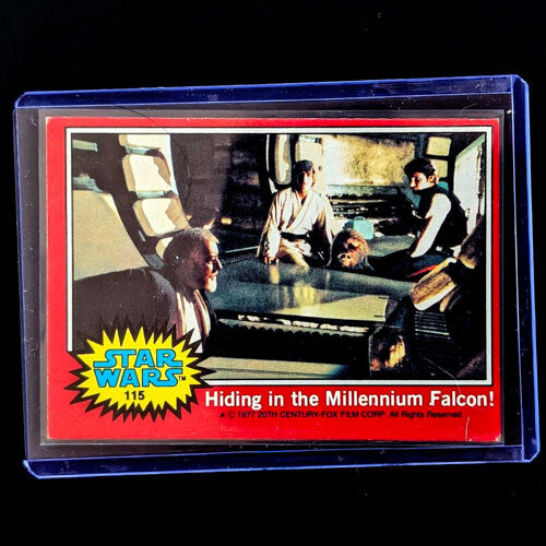 1977 Topps Star Wars trading card 115 Hiding in the Millennium Falcon Go Figment vintage collectible