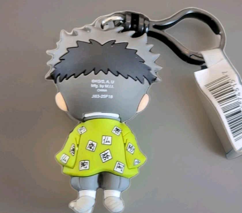 Gyomei Himejima Monogram Anime Demon Slayer Kimetsu No Yaiba - Bag Clip Keychain