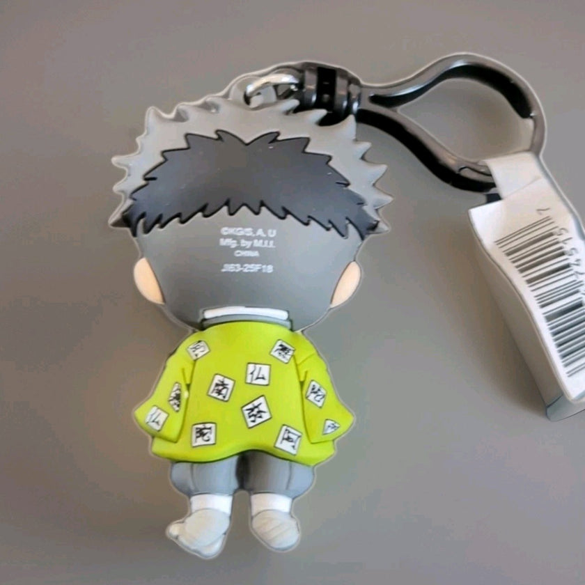 Gyomei Himejima Monogram Anime Demon Slayer Kimetsu No Yaiba - Bag Clip Keychain