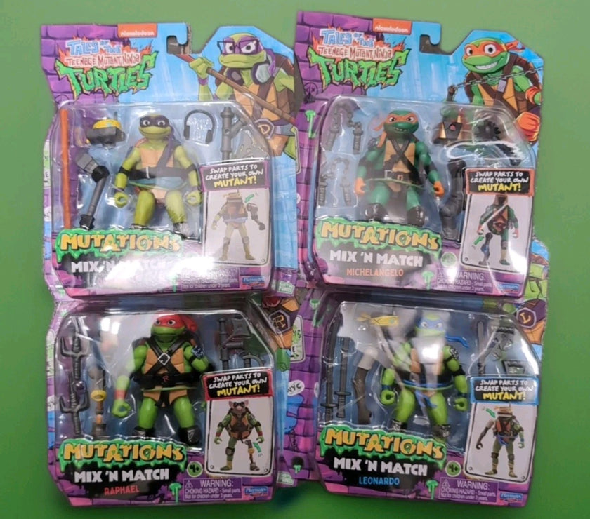 Playmates Toys Teenage Mutant Ninja Turtles 4 Pack Mutations Mix N Match action figures in packaging