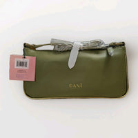 DANIELLE NICOLE green shoulder bag with minimalist design and small logo on textured faux leather surface