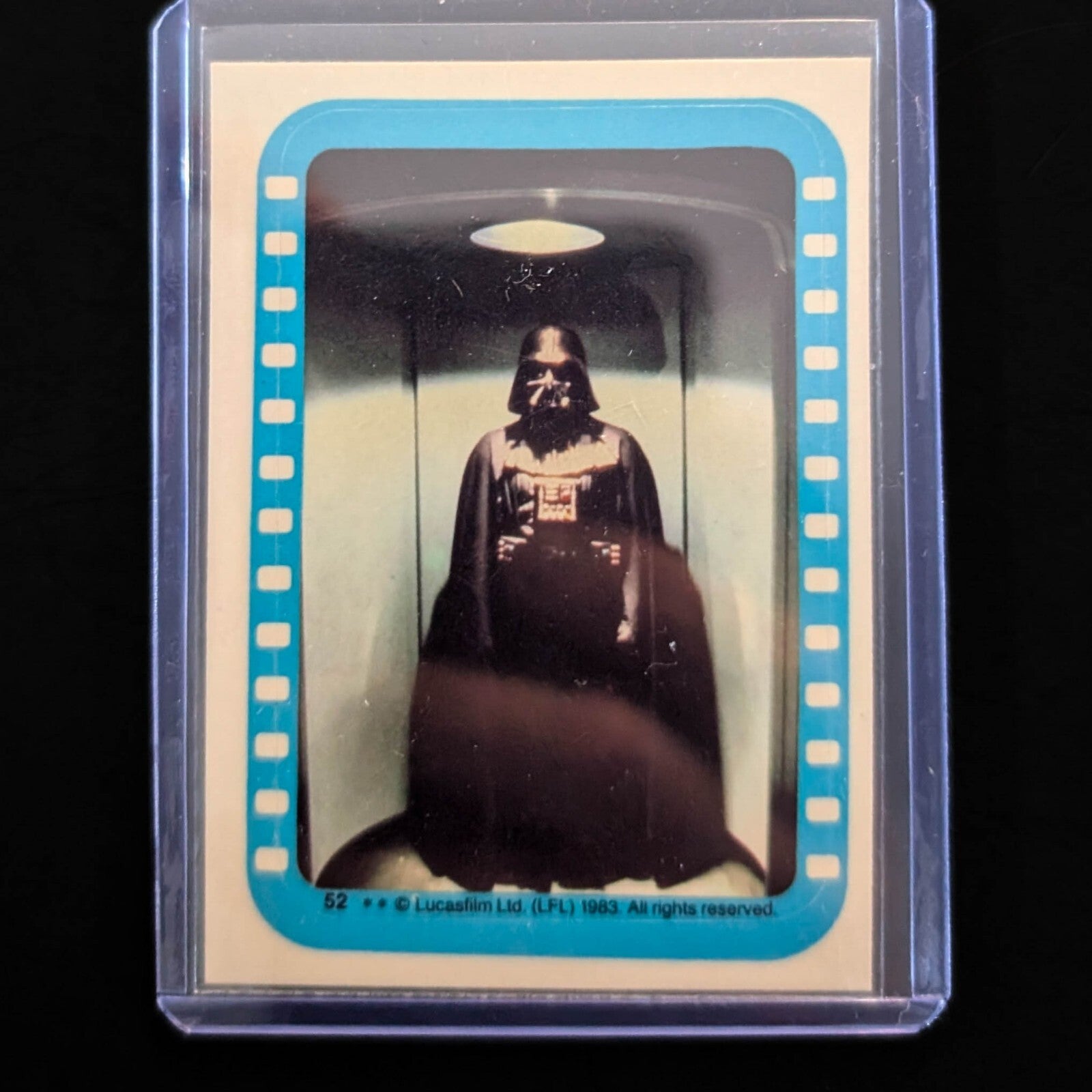 1983 Topps Return of the Jedi Darth Vader sticker card in protective sleeve from Go Figment vintage collection