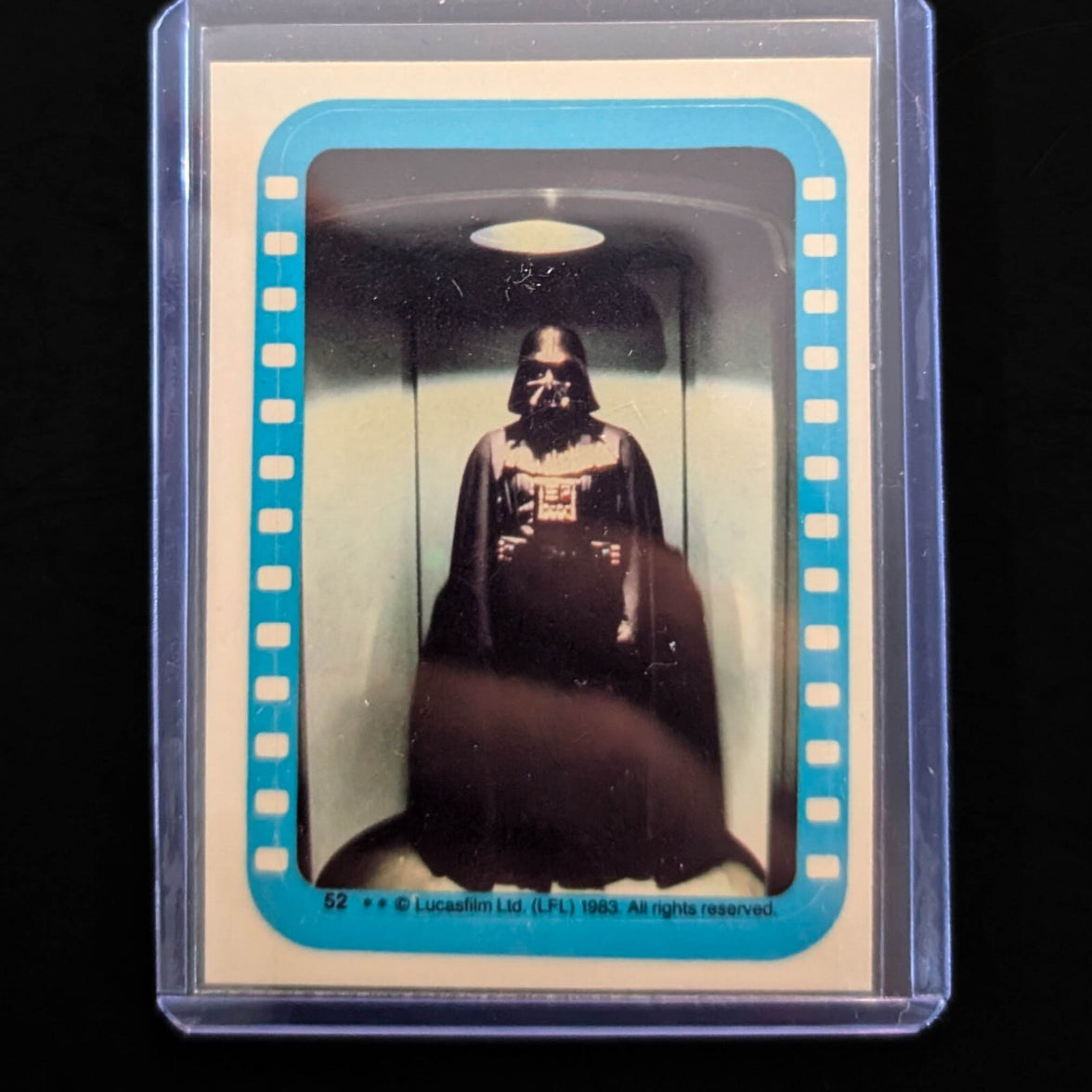 1983 Topps Return of the Jedi Darth Vader sticker card in protective sleeve from Go Figment vintage collection