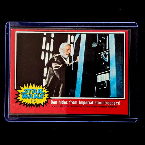 1977 Topps Star Wars trading card featuring Ben hiding from Imperial stormtroopers from Go Figment collection