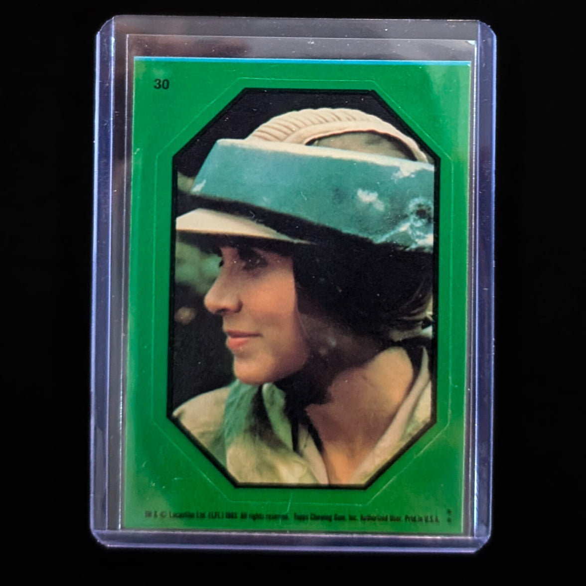 1983 Topps Return of the Jedi green-bordered Princess Leia vintage sticker sealed by Go Figment