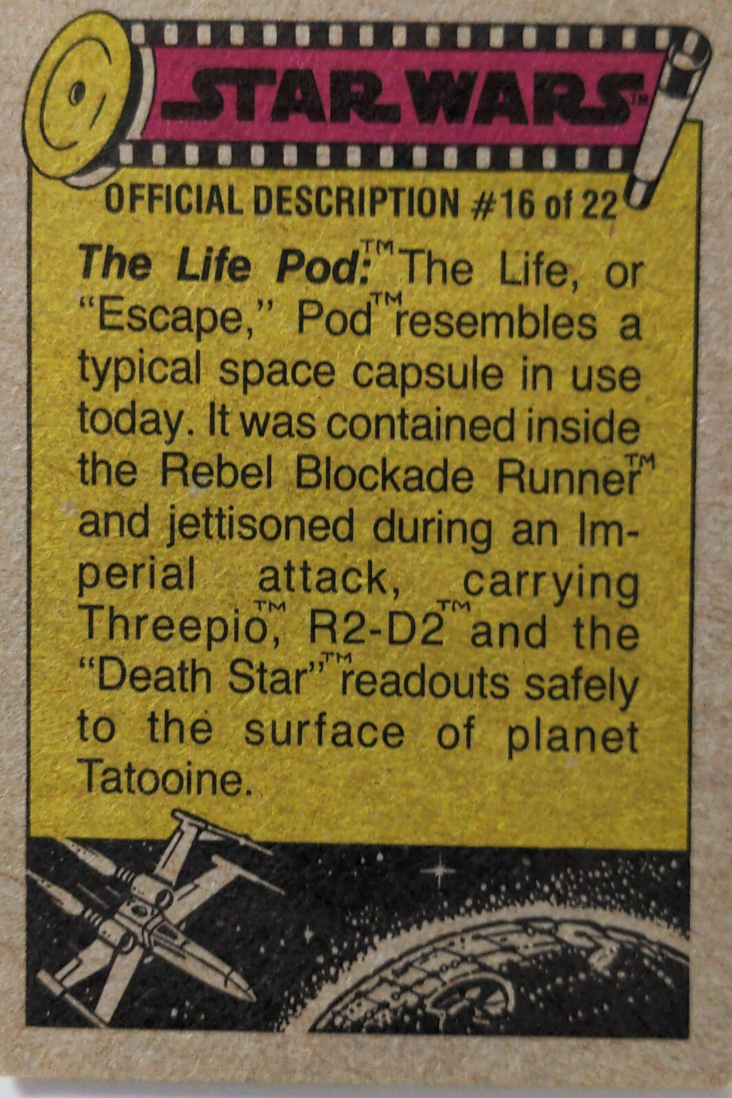 1977 TOPPS STAR WARS Trading Cards -YELLOW Series 3 - U Pick Complete Your Set