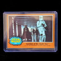 1977 TOPPS STAR WARS trading card Corridors of the Death Star by Go Figment in protective case