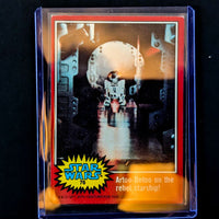 1977 Topps Star Wars trading card featuring Artoo-Detoo on rebel starship from Go Figment vintage collection