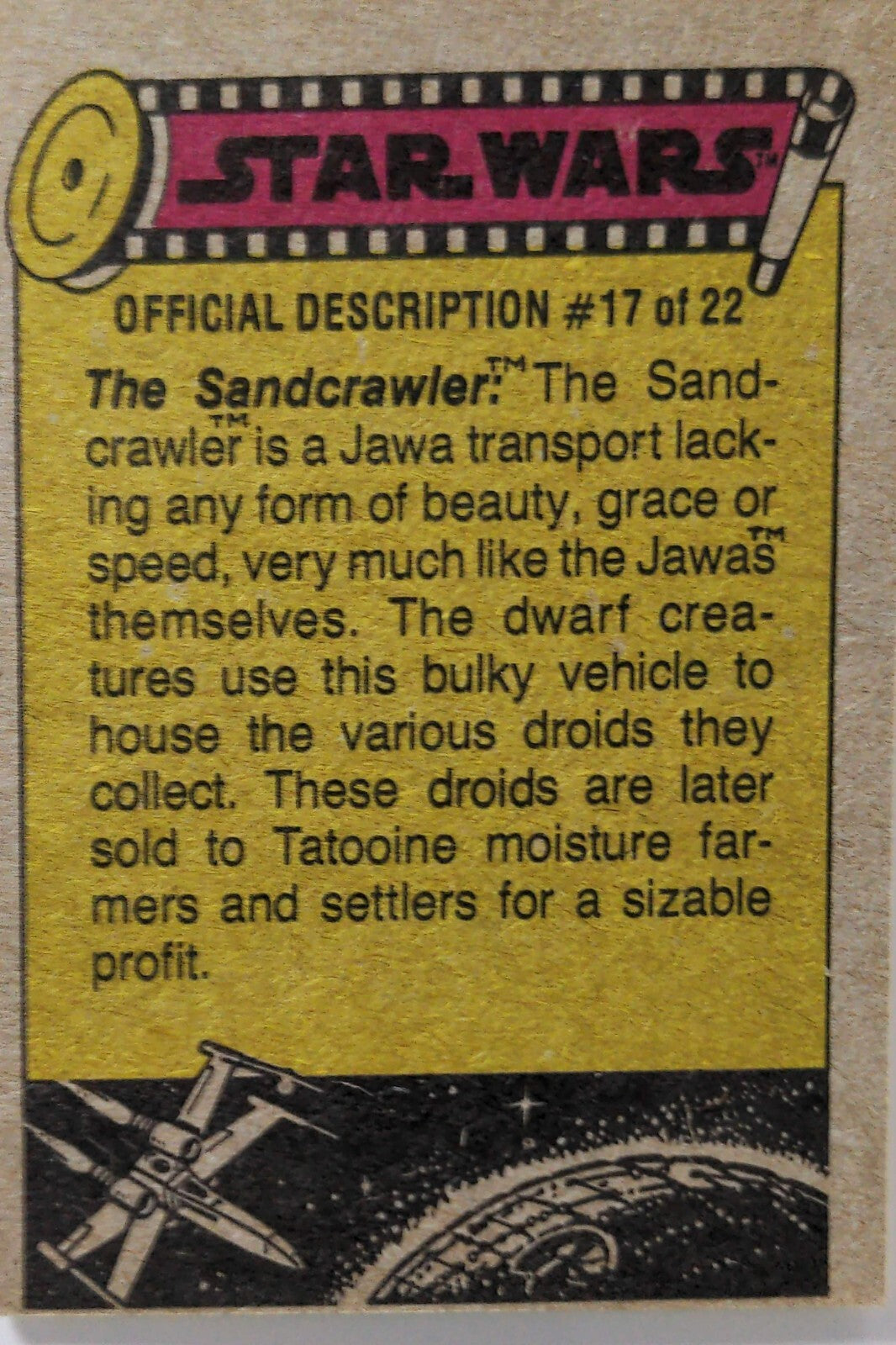 1977 TOPPS STAR WARS Trading Cards -YELLOW Series 3 - U Pick Complete Your Set