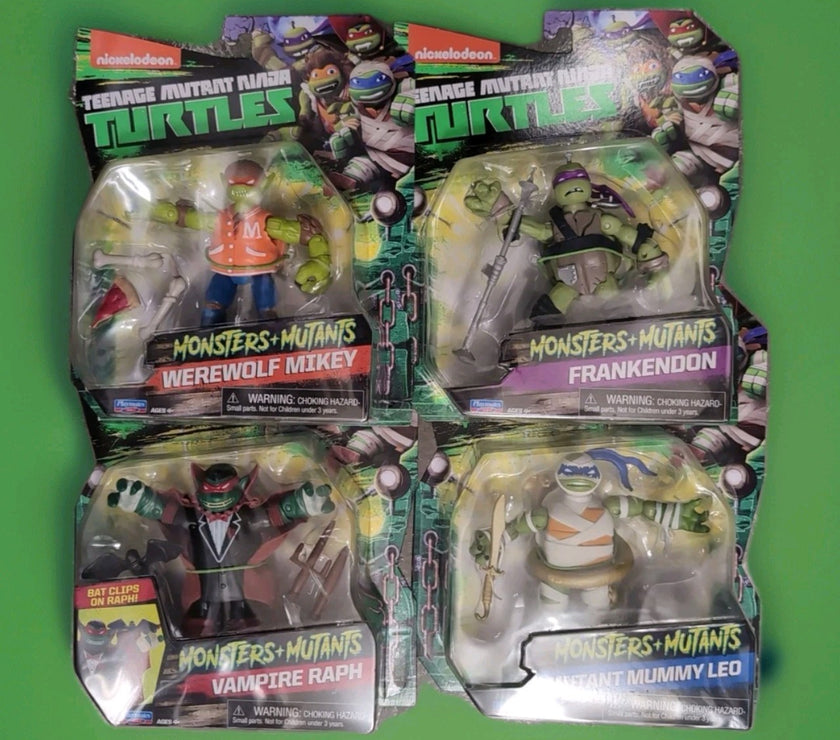 Playmates Toys Teenage Mutant Ninja Turtles 4 pack Monsters and Mutants action figures in original packaging