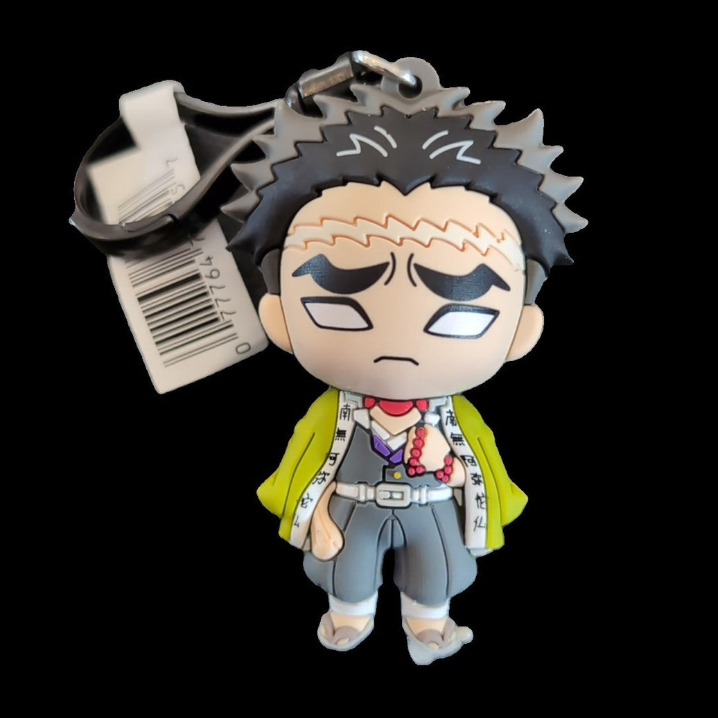 Gyomei Himejima Demon Slayer bag clip keychain in 3D foam PVC by Monogram with detailed anime design