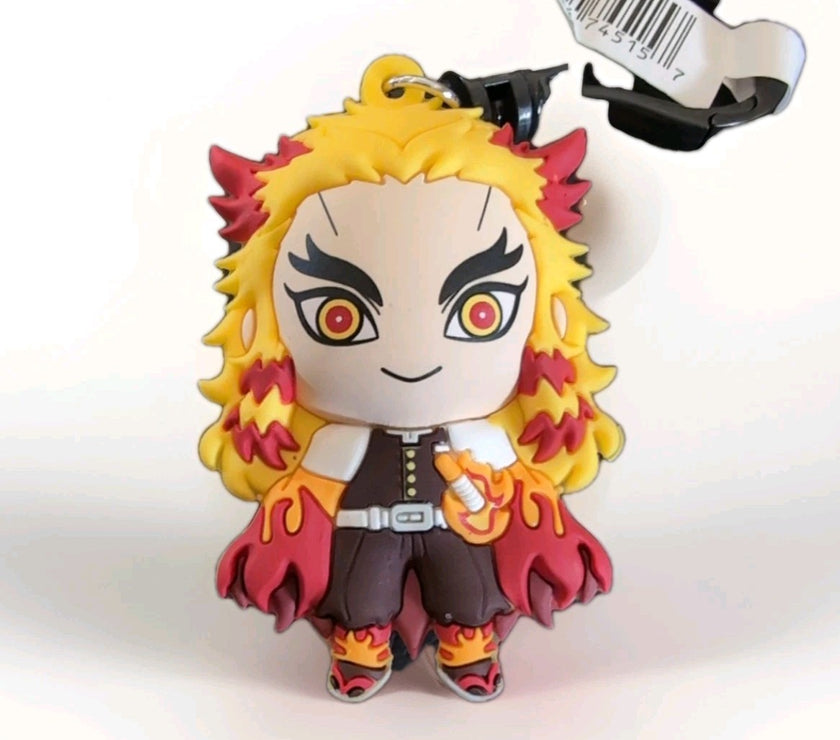 Kyojuro Rengoku Monogram Anime Demon Slayer Kimetsu No Yaiba - Bag Clip Keychain