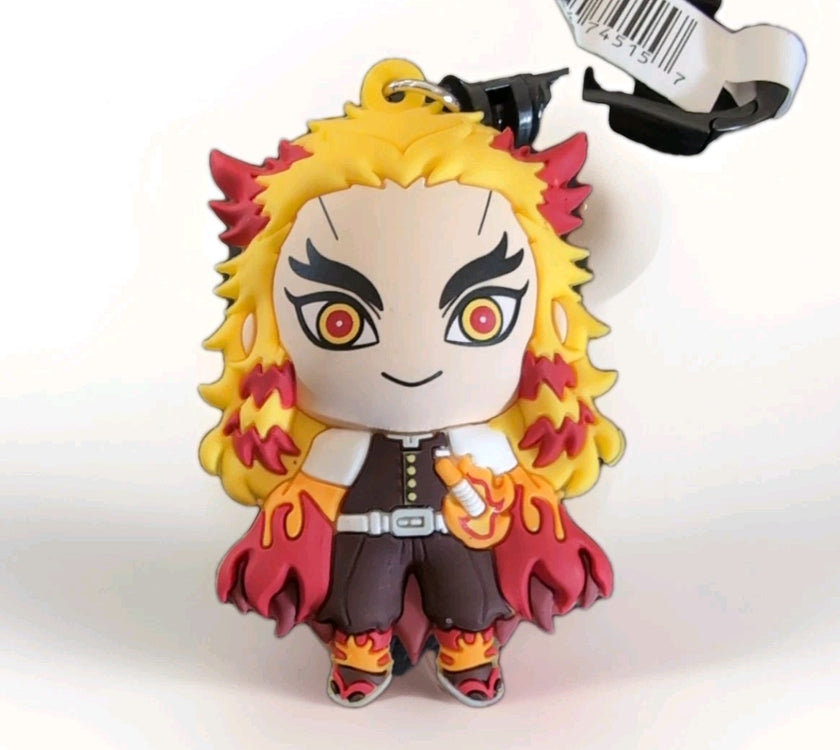 Kyojuro Rengoku Monogram Anime Demon Slayer Kimetsu No Yaiba - Bag Clip Keychain