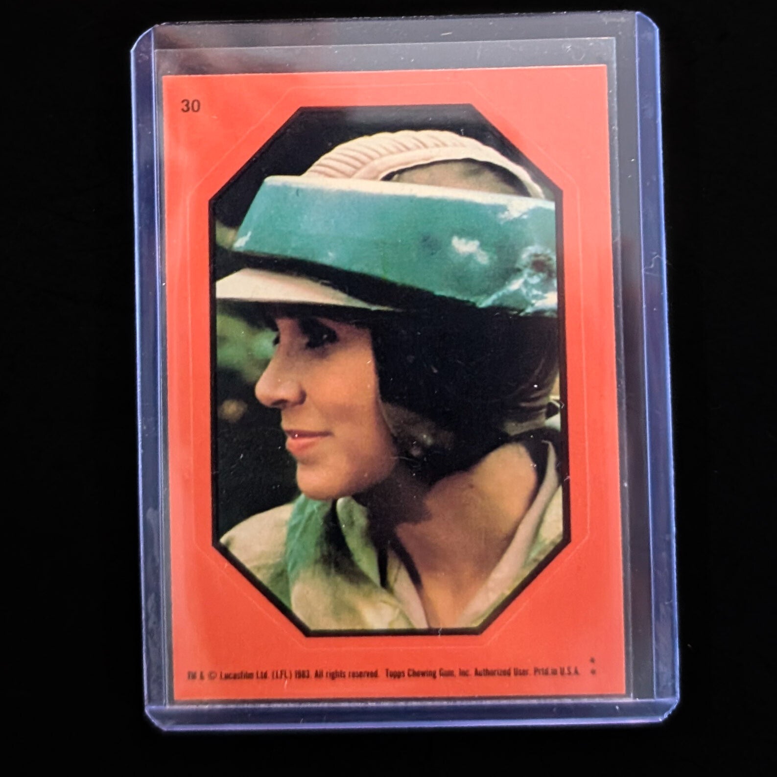 Vintage 1983 Topps Return of the Jedi sticker card featuring Princess Leia, sold by Go Figment