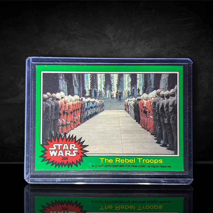 Vintage 1977 Star Wars trading card The Rebel Troops from Green Series 4 sold by Go Figment