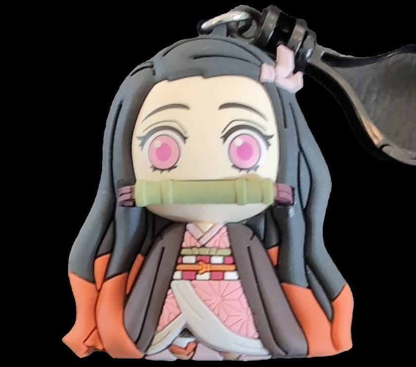 Nezuko Kamando Monogram Anime Demon Slayer Kimetsu No Yaiba - Bag Clip Keychain