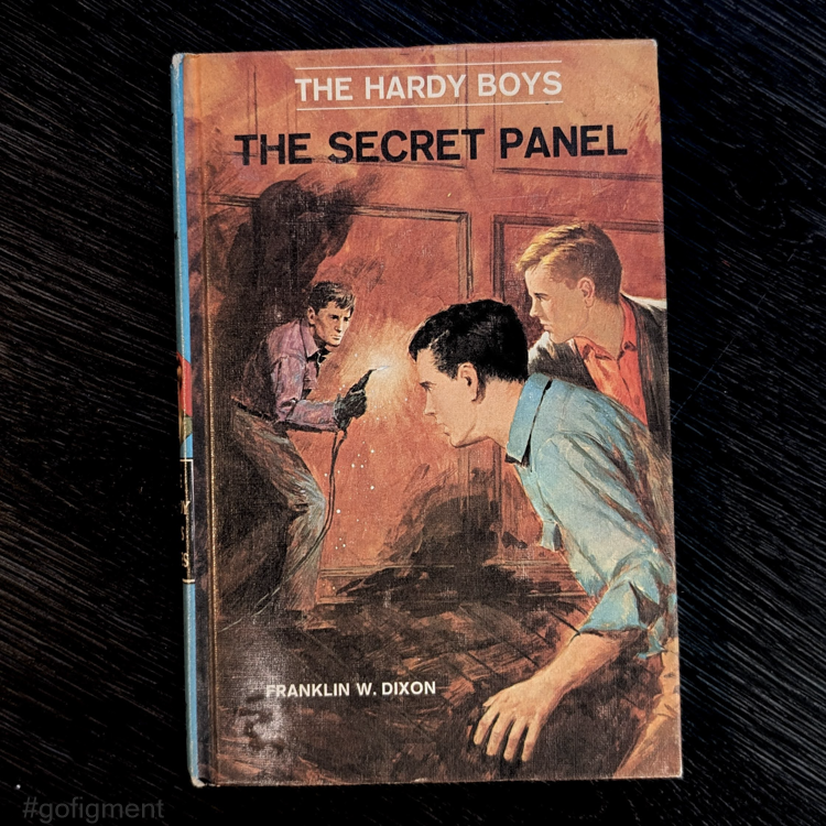 25 The Secret Panel (1946/1969):  Vintage Hardy Boys Book Blue-Back image 0