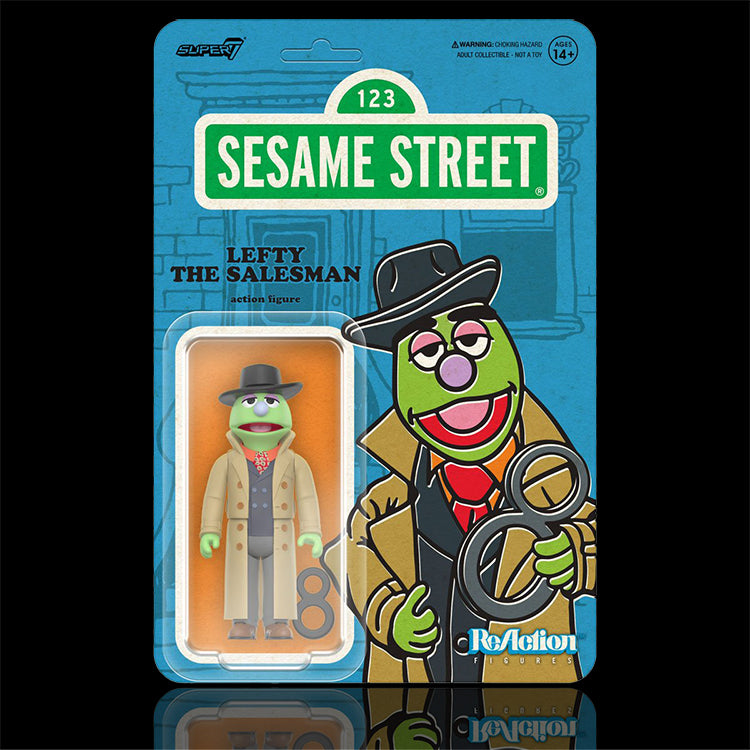 Lefty the Salesman Sesame Street Action Figure 3 3/4 Super 7 image 0