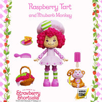 Boss Fight Studio Llc Raspberry Tart figure with curly pink hair, striped tights, hat, basket, pie slice, comb, popsicle, and monkey accessory