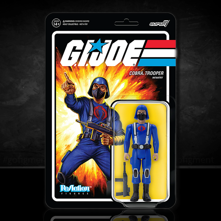 GI Joe  COBRA Trooper Infantry H-Back - Tan Action Figure Super7 image 0