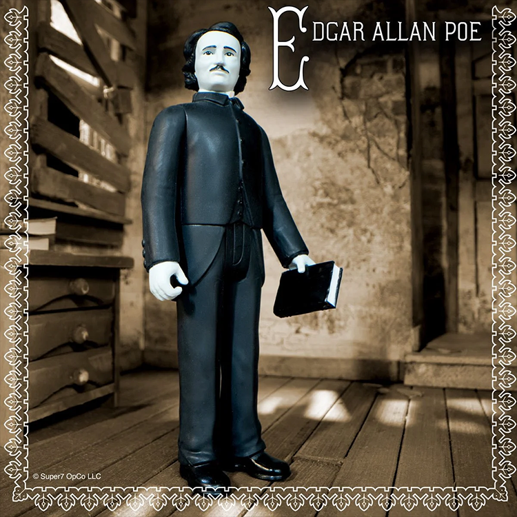 Edgar Allen Poe Grayscale 3 3/4-Inch ReAction Figure image 1