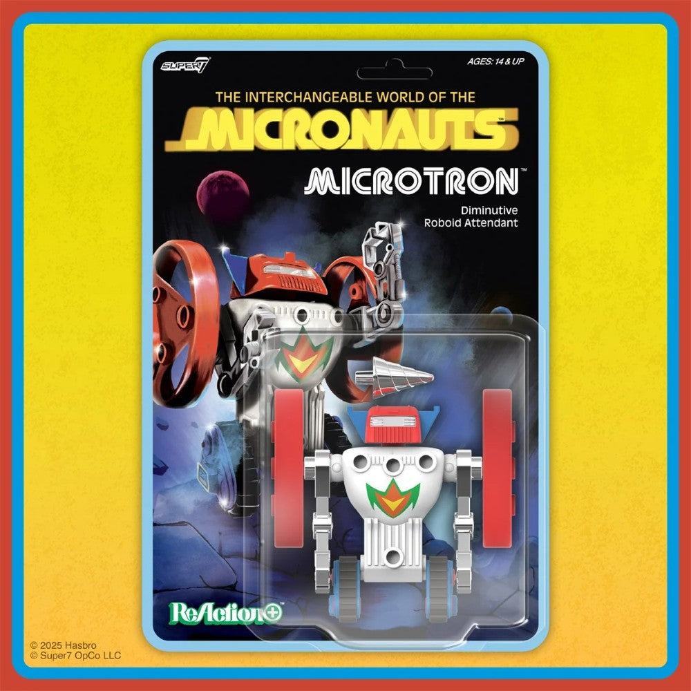 Microtron 3.75-Inch ReAction+ Figure by Super7 in retro blister packaging
