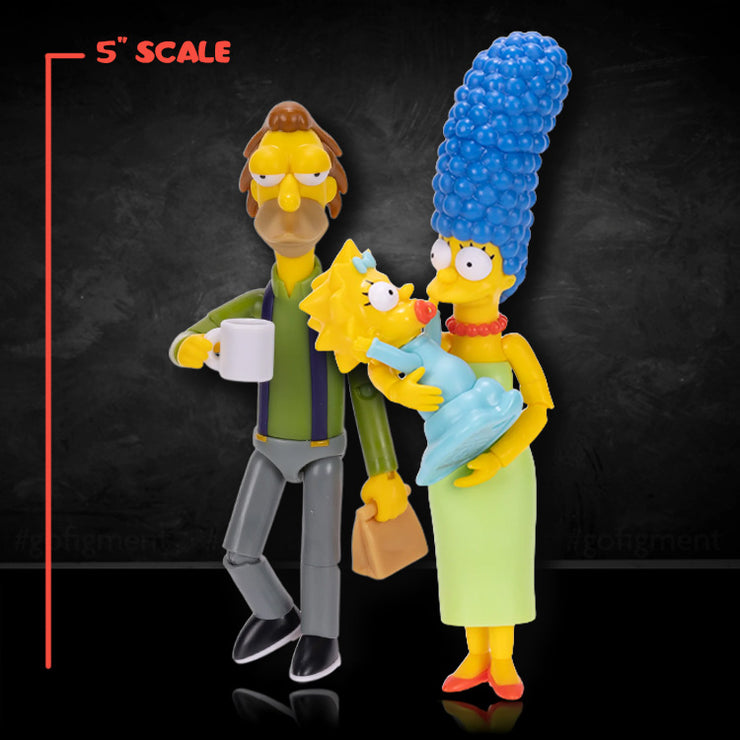 Lenny Marge and Maggie Combo Wave 3 Action Figure The Simpsons 5in scale image 0