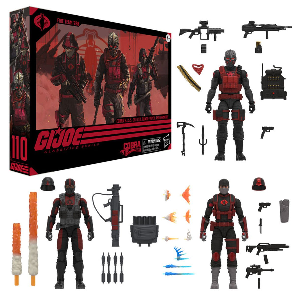 G.I. Joe Classified Series Cobra H.I.S.S. Fire Team 788 6-Inch Action Figure Set