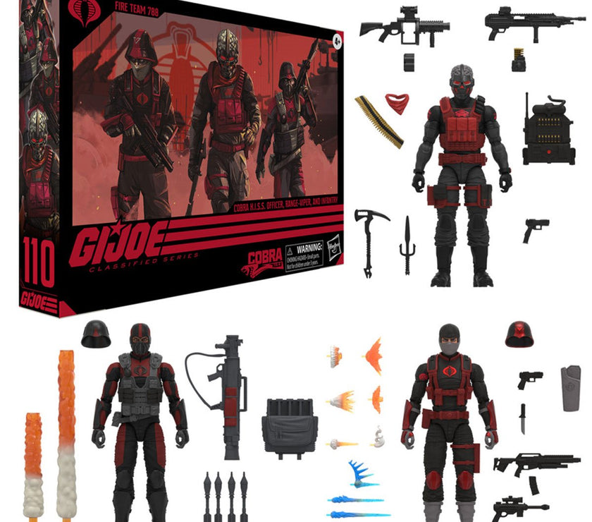 G.I. Joe Classified Series Cobra H.I.S.S. Fire Team 788 6-Inch Action Figure Set