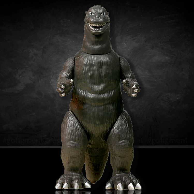 Godzilla 54 Silver with Oxygen Bomb 3.75" Super7 Reaction Action Figure NYCC Ex. image 1