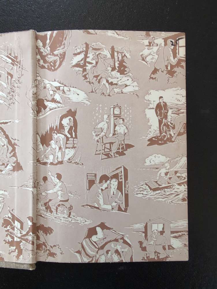 15 The Sinister Signpost (1936):  Vintage Hardy Boys Book Brown image 1