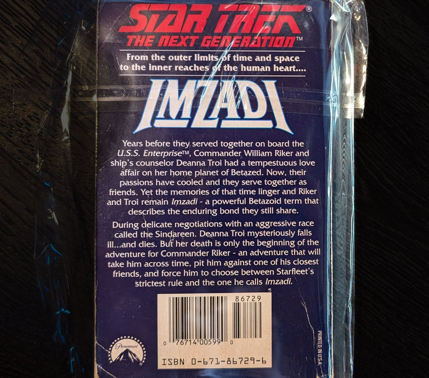 Imzadi: Star Trek The Next Generation Paperback Book image 1