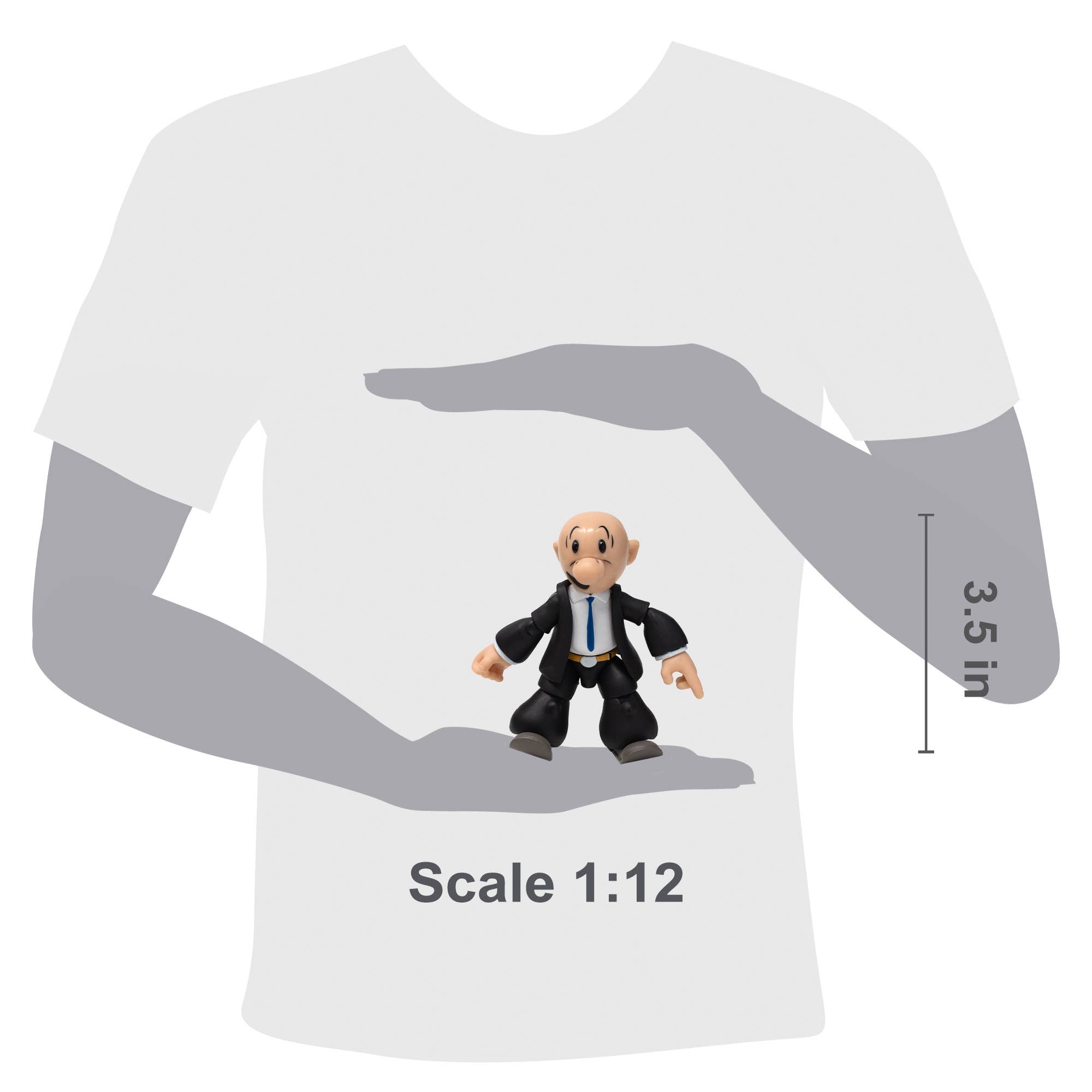 Boss Fight Studio Llc Castor Oyl figure shown at 3.5 inches tall with scale 1:12 on white background