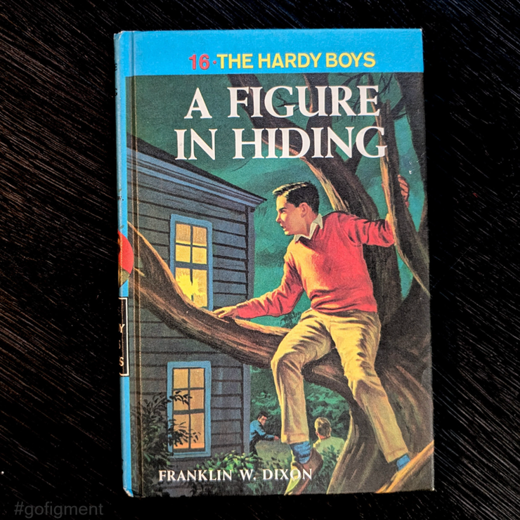 16 A Figure in Hiding (1965):  Vintage Hardy Boys Book Blue-Back image 0