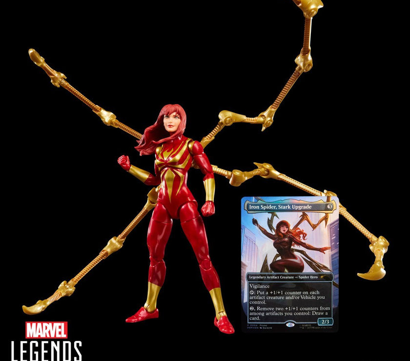 Marvel Legends Mary Jane Watson Iron Spider Action Figure with Magic: The Gathering Card