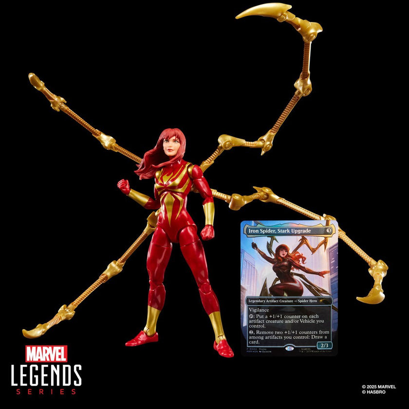 Marvel Legends Mary Jane Watson Iron Spider Action Figure with Magic: The Gathering Card