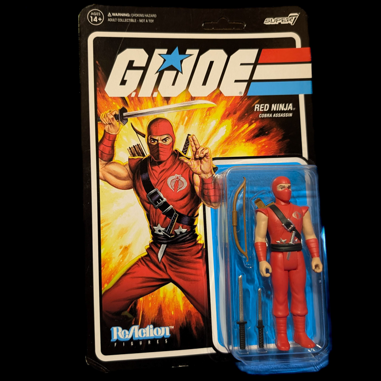 GI Joe Red Ninja Cobra Assassin Action Figure 3.75" Super7 ReAction image 0