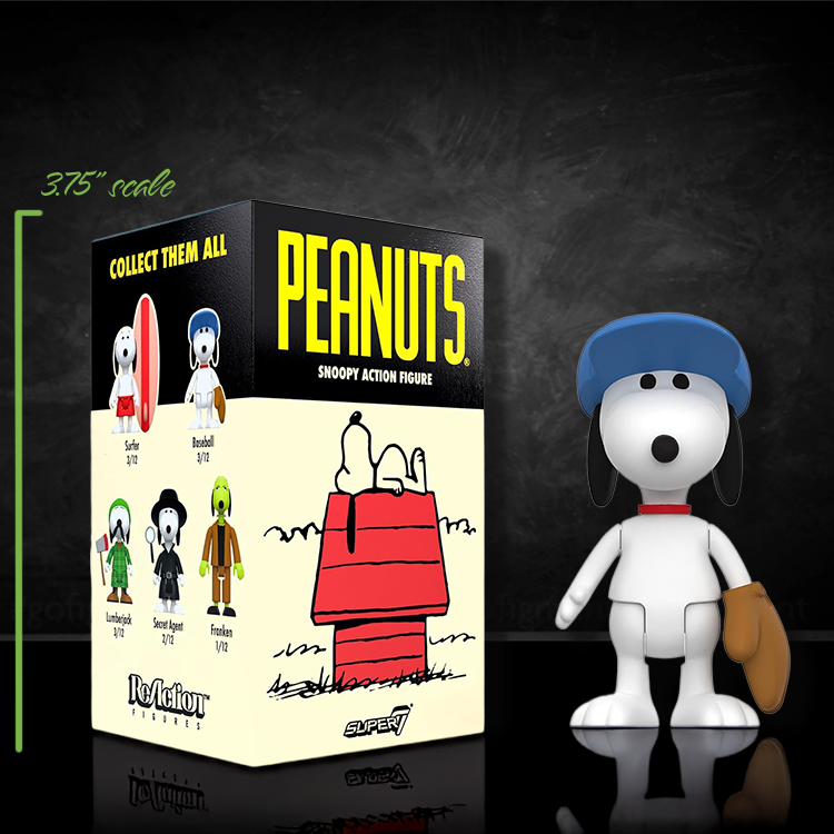 Baseball Player Snoopy Super7 "All Snoopy Wave" Action Figure 3.75 LOOSE image 0