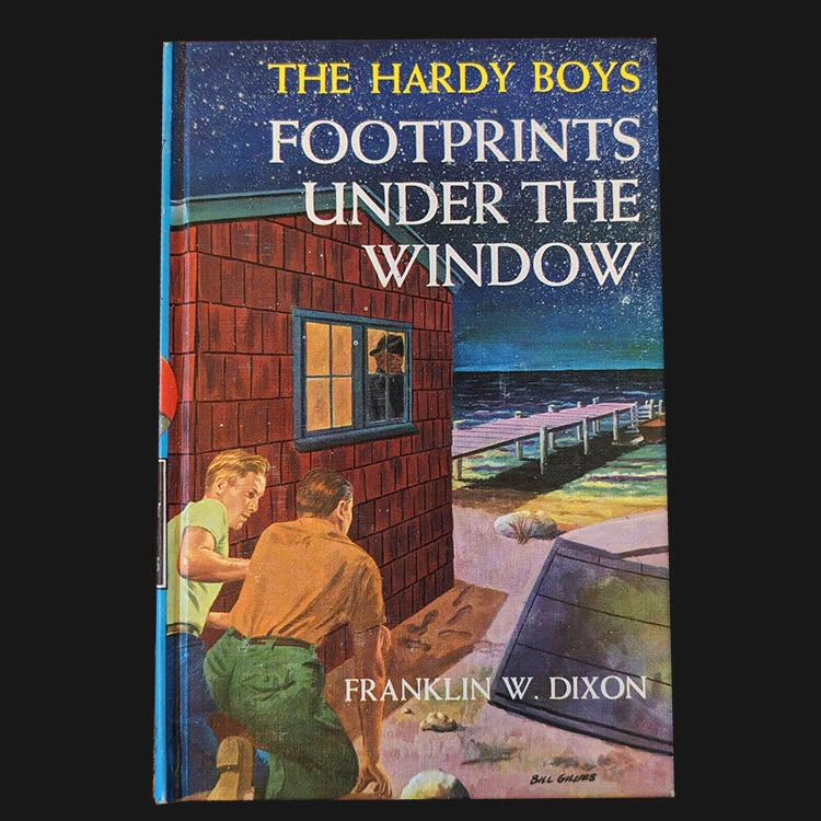 12 Footprints Under the Window (1933):  Vintage Hardy Boys Book Blue-Back image 0